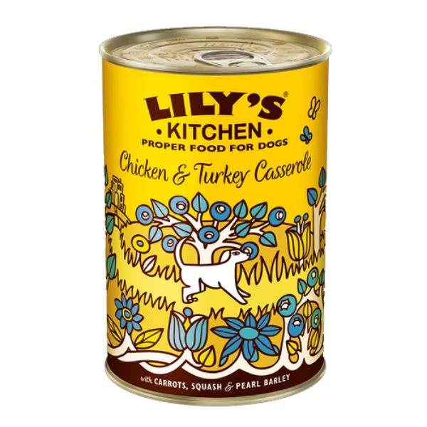 Lily's Kitchen Dog Tin Chicken & Turkey Casserole 6x400g 3 Lily's Kitchen Dog Tin Chicken & Turkey Casserole 6x400g