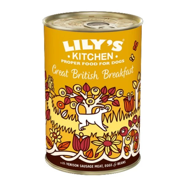 Lily's Kitchen Dog Tin Great British Breakfast 6x400g 3 Lily's Kitchen Dog Tin Great British Breakfast 6x400g