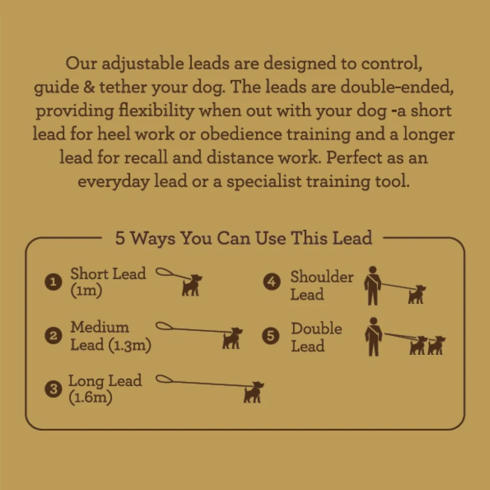 Great&Small Great & Small Country Adjustable Lead Indigo Blue 2.3m 4 Great&Small Great & Small Country Adjustable Lead Indigo Blue 2.3m - Image 2